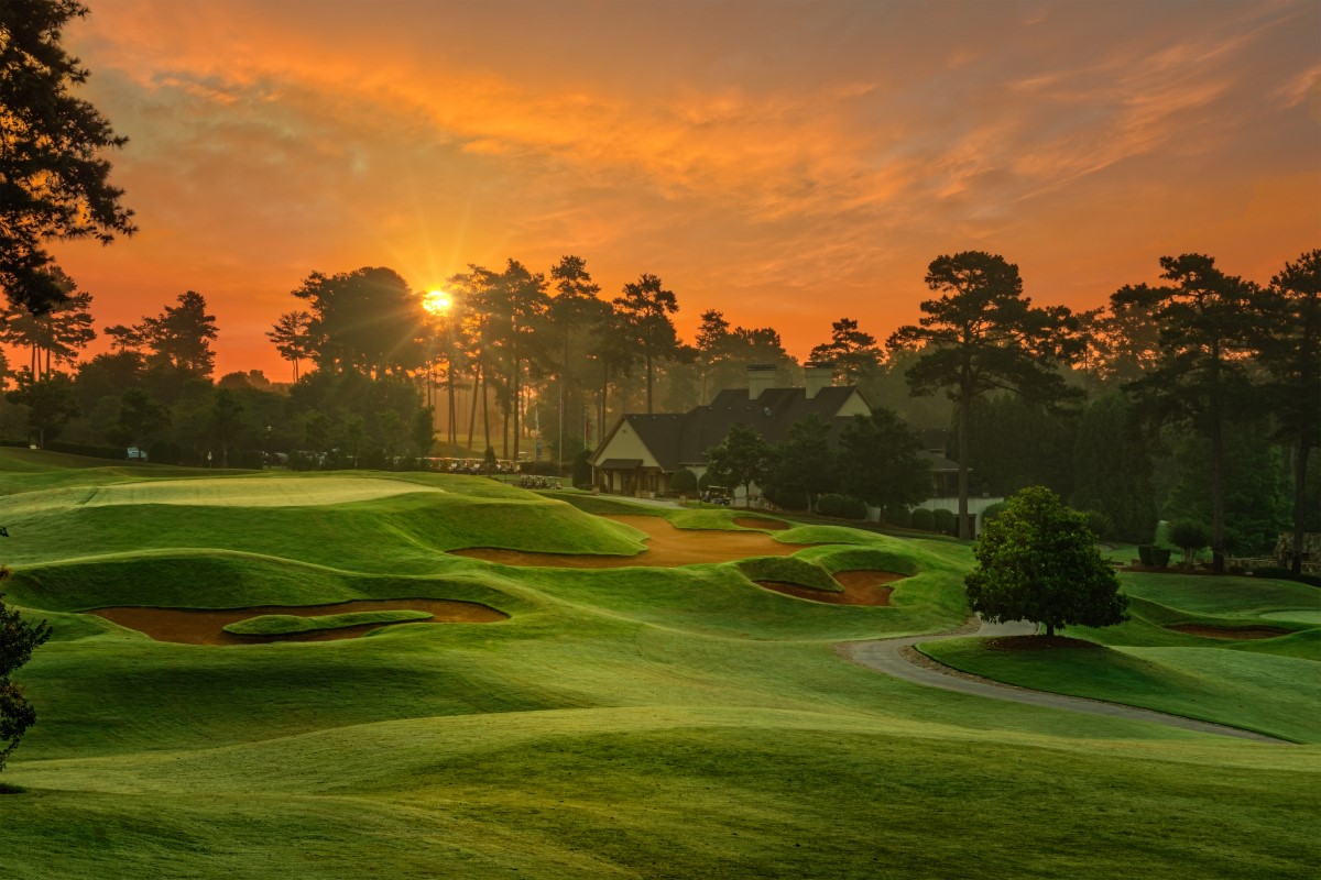 Heritage golf course at sunset